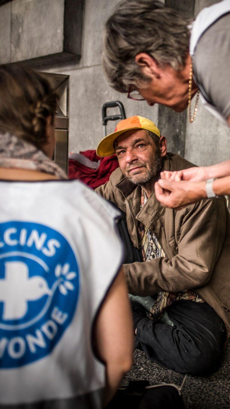 Personne sans-abri. Médecins du Monde. © Olivier Papegnies