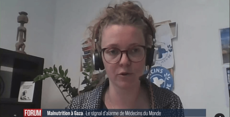 Interview Morgane Rousseau, directrice Médecins du Monde Suisse. Malnutrition à Gaza, le signal d'alarme de Médecins du Monde. Forum RTS