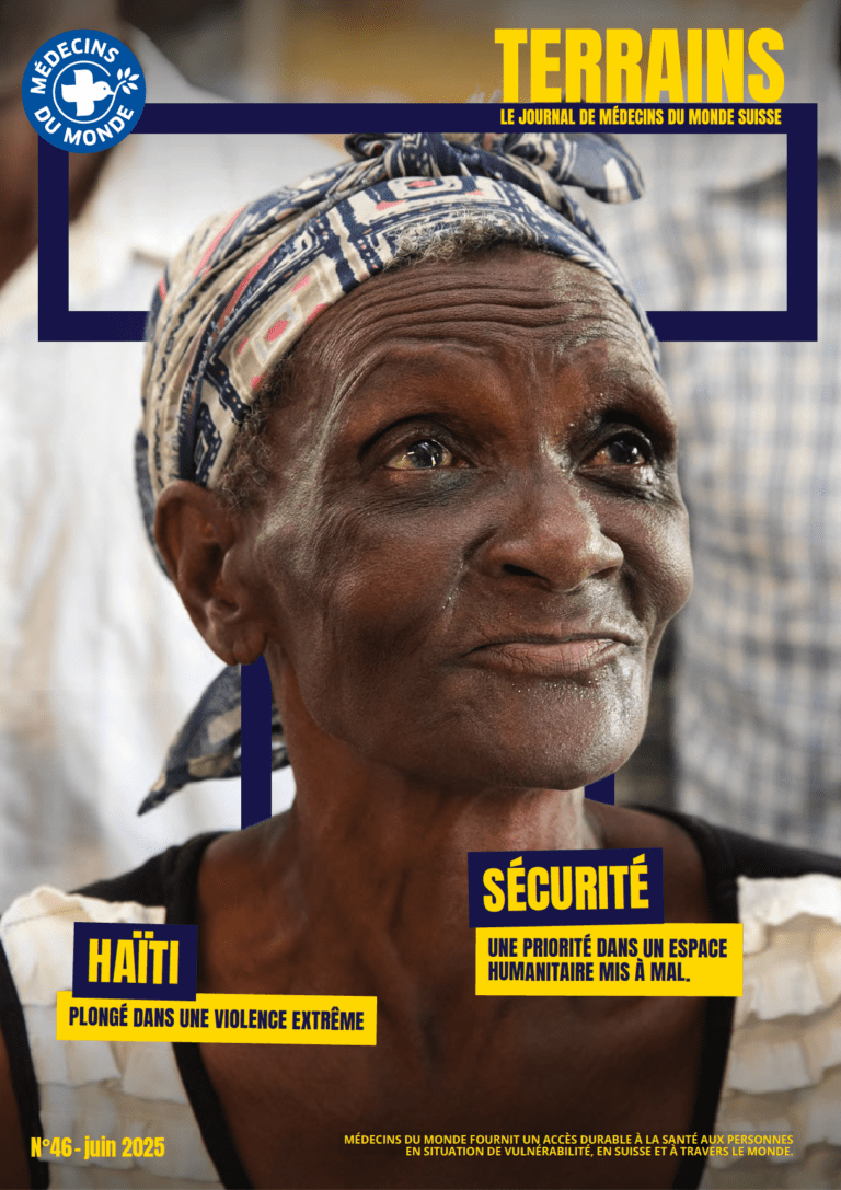 Journal Terrains n°46 - juin 2025. Médecins du Monde. Haïti plongé dans une violence extrême. Sécurité, une priorité dans un espace humanitaire mis à mal