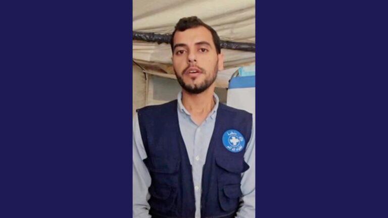 Gaza témoignage Dr. Mohannad Abu Shamala, superviseur médical de Médecins du Monde à Gaza City